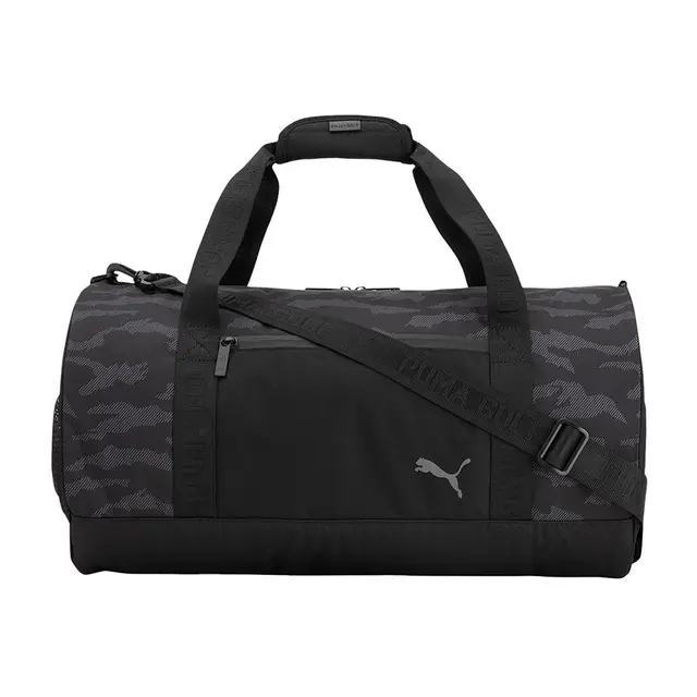 Camo Barrel Duffel Puma Black Front