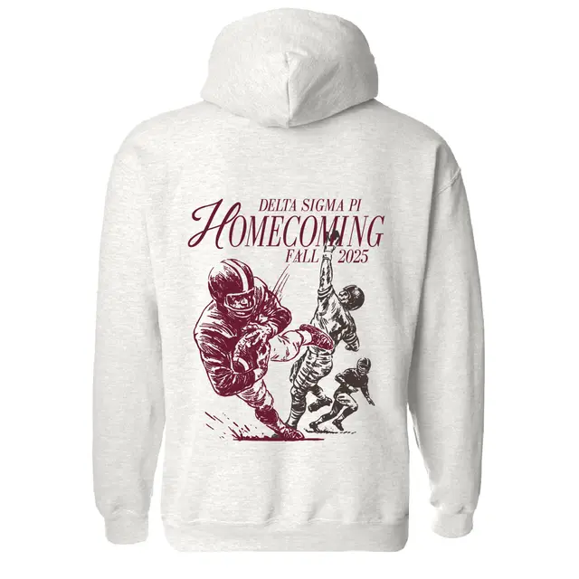 Delta Sigma Pi Football Scene Homecoming Hoodie 2