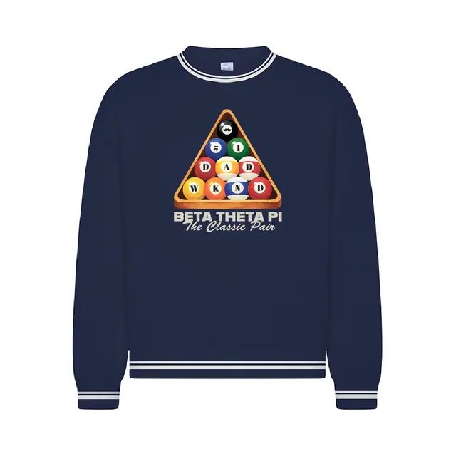 Beta Theta Pi Triangle with Classic Pool Design Dad's Weekend Sweater 2