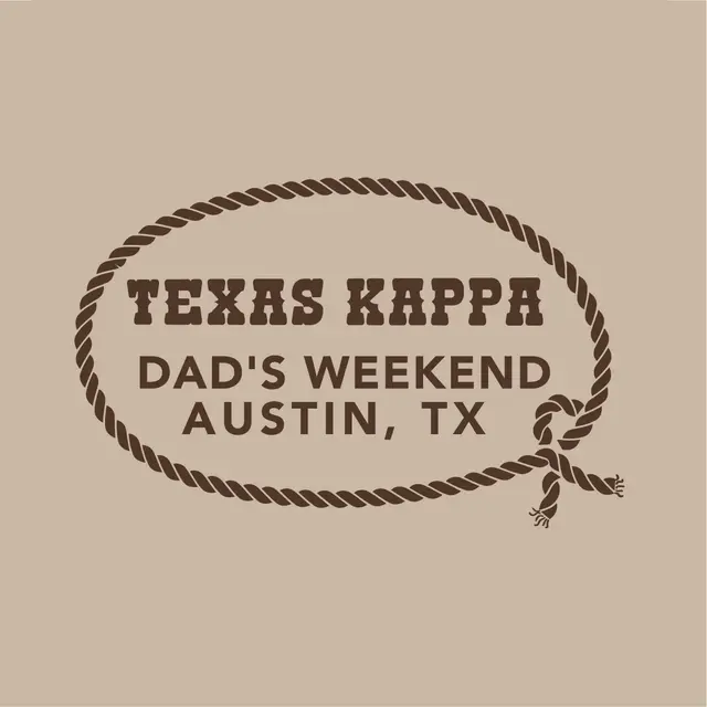 Kappa Kappa Gamma Rope Border Text Dad's Weekend Hat