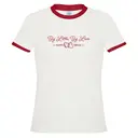 Kappa Delta Script Text and Heart Big Little Reveal Shirt 2