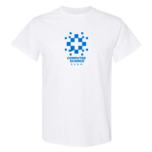 Computer Science Club Blue Pixel Design PR Shirt 2