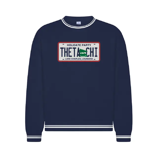 Theta Chi License Plate Holiday Party Crewneck 2