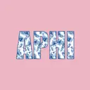 Alpha Phi Blue Floral Text PR Crewneck