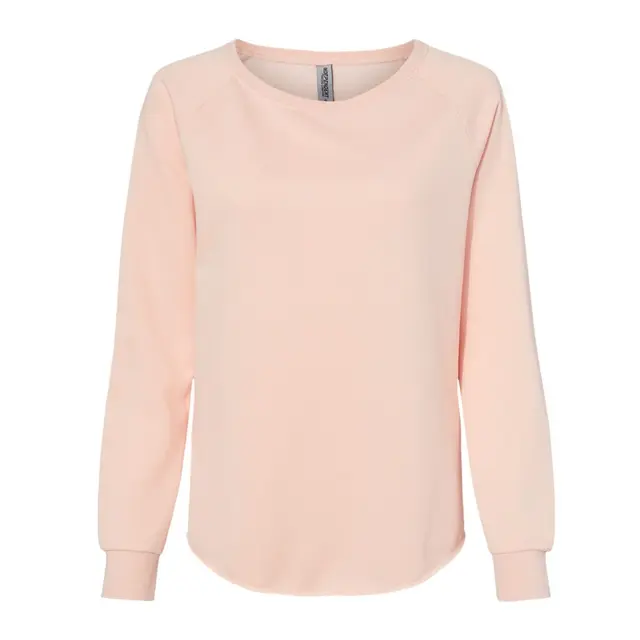 Women's California Wave Wash Crewneck Sweatshirt Blush Front