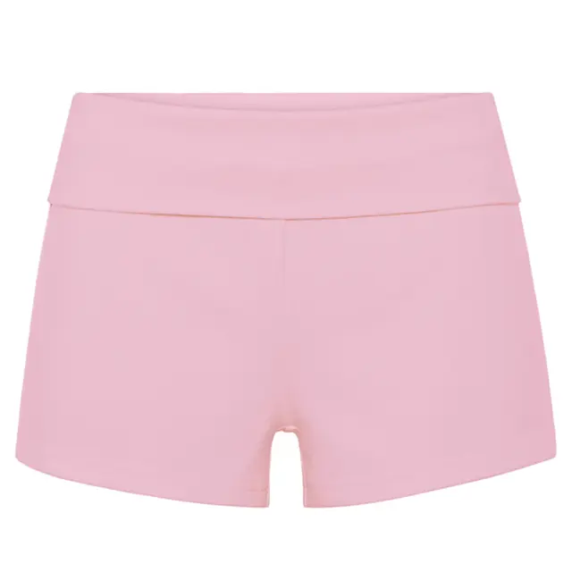 FP100 Lindsey Fold-over Lounge Shorts Baby Pink Front