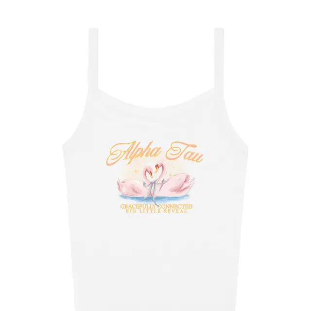 Alpha Tau Elegant Swan Art Big Little Reveal Tank 2