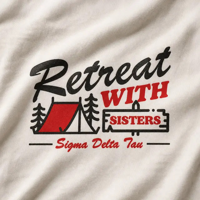 Sigma Delta Tau Camping Tent Retreat Sweater