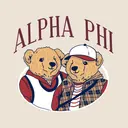 Alpha Phi Adorable Bears Big Little Reveal Sweater