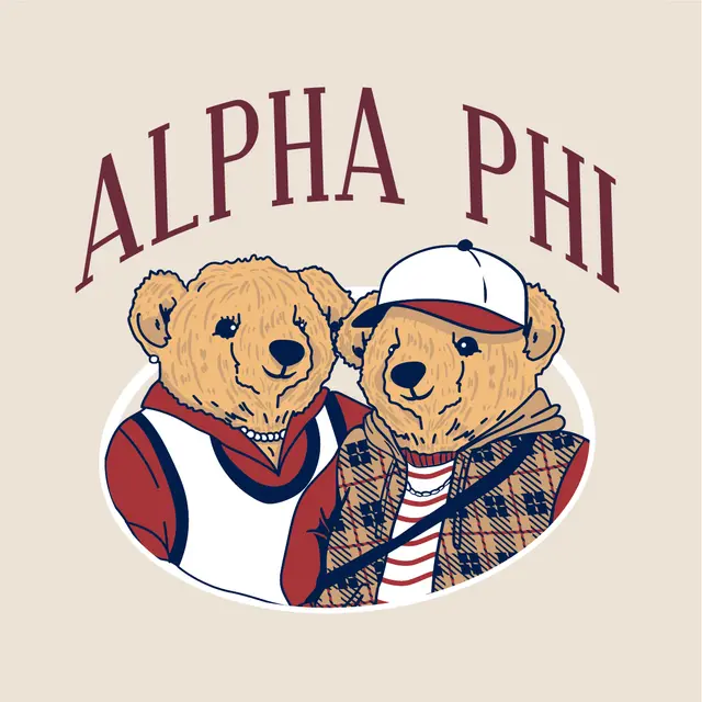 Alpha Phi Adorable Bears Big Little Reveal Sweater