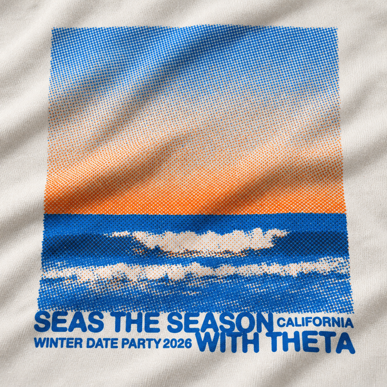 Kappa Alpha Theta Ocean Waves Sunset Date Party Shirt | Fresh Prints