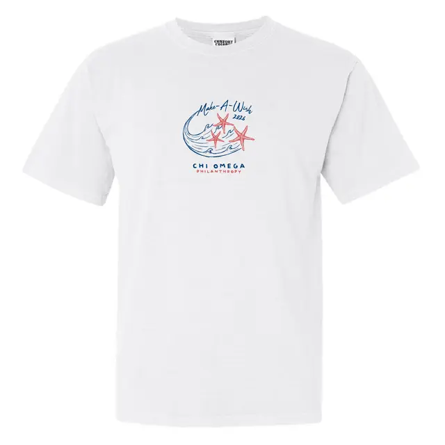 Chi Omega Starfish Wave Philanthropy Shirt 2
