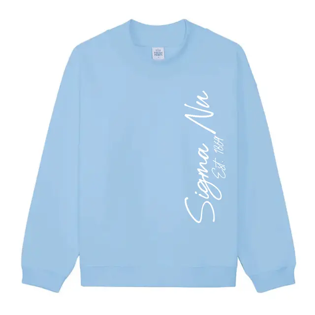 Sigma Nu Hand Drawn Lettering PR Sweater 2
