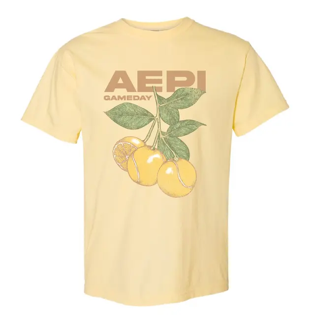 Alpha Epsilon Pi AEPI Citrus Leaves Game Day Shirt 2