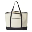 OAD Promotional Heavyweight Large Beach Tote Natural Black Front