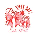 Phi Mu Bold Bow Big Little Shirt