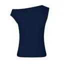 Off Shoulder Tank Navy Back