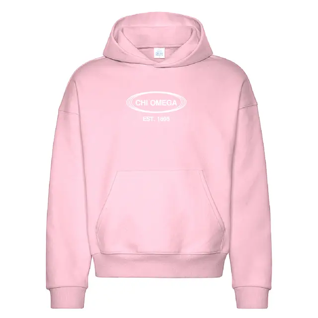 Chi Omega Oval Text with Pink Gradient PR Hoodie 2