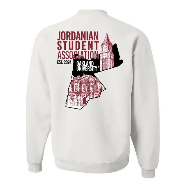 Jordanian Student Association Bold Text with Landmark PR Tee 2