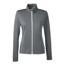 Customizable Puma Golf Ladies' Icon Full-Zip 596803 Quiet Shade Front