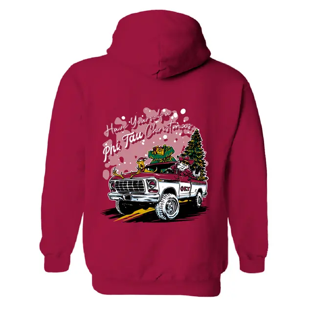 Phi Kappa Tau Santa Truck Holidays Hoodie 2