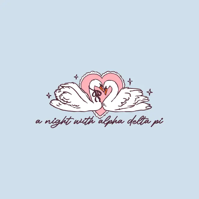 Alpha Delta Pi Swan Heart Formal Shirt