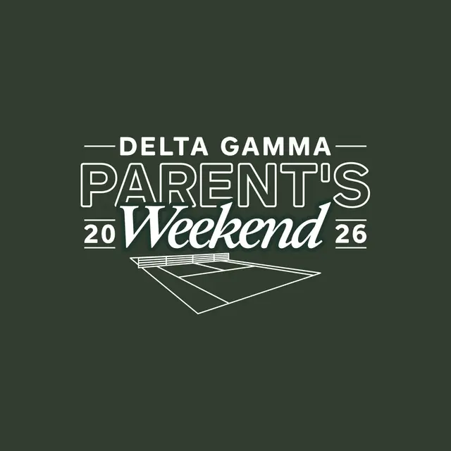 Delta Gamma Outlined Text Parents Weekend Hoodie