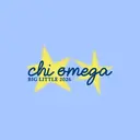 Chi Omega Starry Script Big Little Reveal Tank