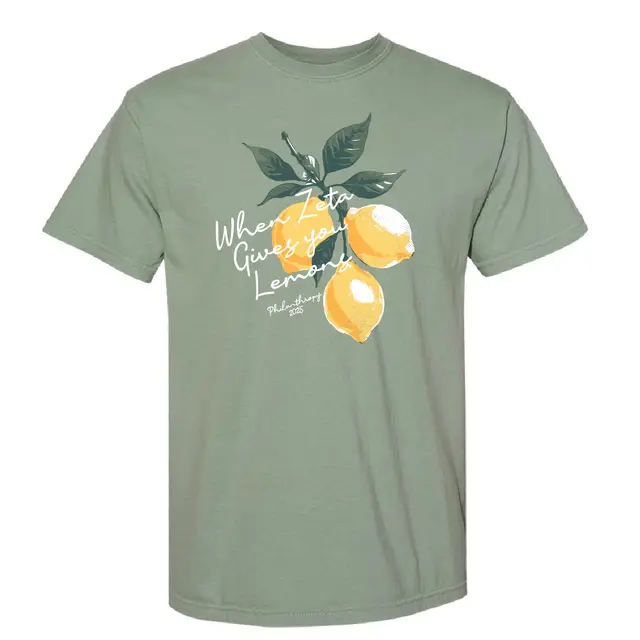 Zeta Tau Alpha Lemon Illustration Philanthropy Shirt 2