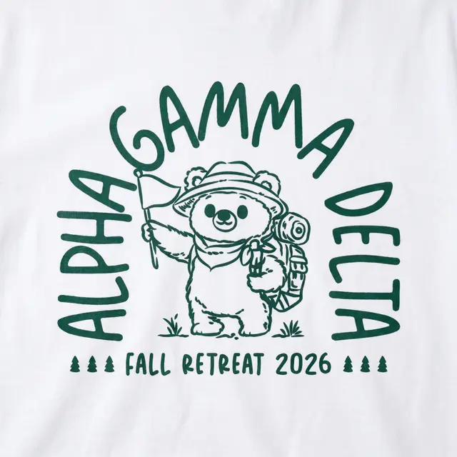 Alpha Gamma Delta Cute Bear Adventure Retreat Shirt