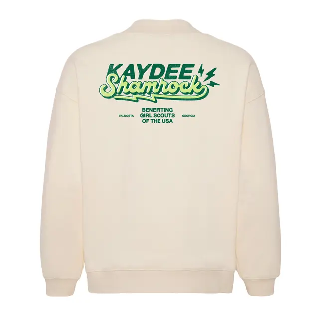 Kappa Delta Bold Script Shamrock Philanthropy Sweater 2