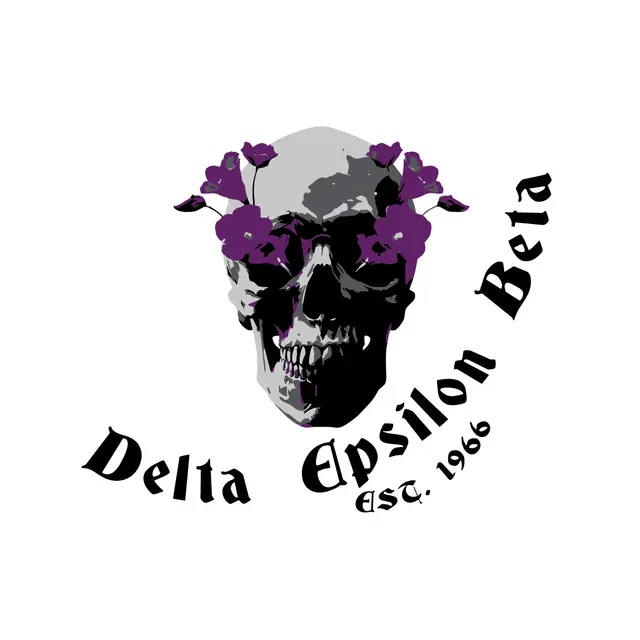 Delta Epsilon Beta Skull with Flowers PR Tote