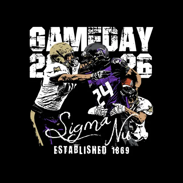 Sigma Nu Football Clash Graphic Game Day Crewneck
