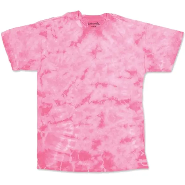 Dyenomite Crystal Tie Dye T-Shirt 200cr Pink Front