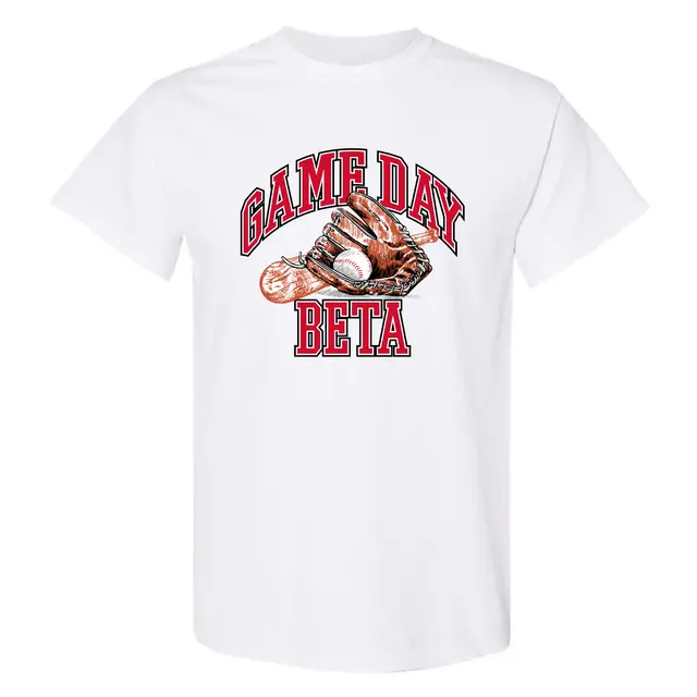 Beta Theta Pi Baseball Glove Graphic Game Day Shirt 2