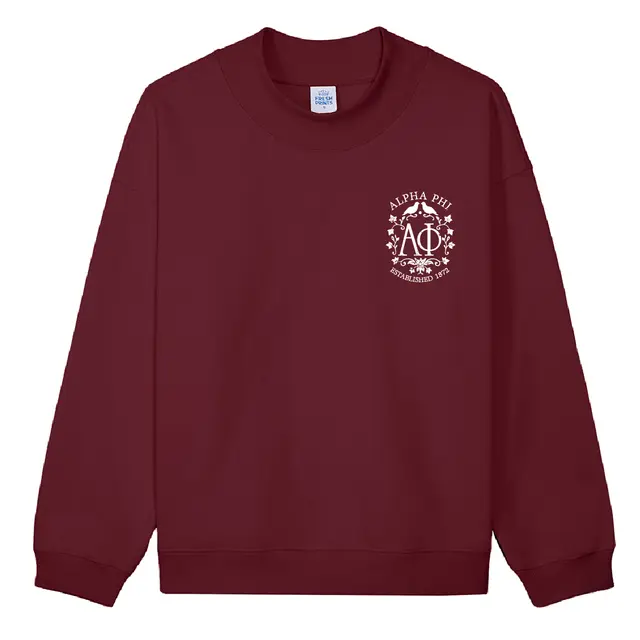 Alpha Phi Vintage Floral Crest PR Crewneck 2