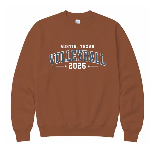 Volleyball Club Block Lettering Established Year Crewneck 2