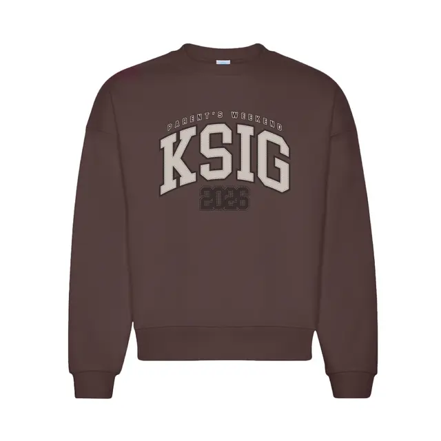 Kappa Sigma Stacked Serif Text Parents Weekend Crewneck 2