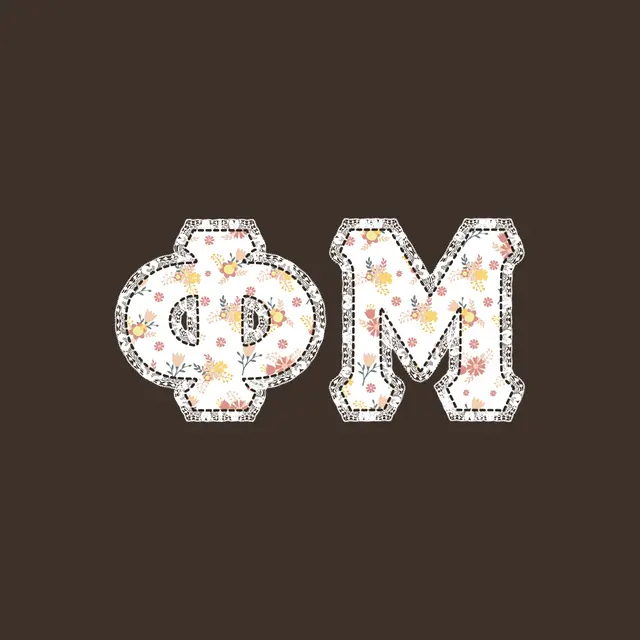 Phi Mu Floral Greek Letters PR Tank