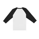 Los Angeles Apparel Youth 3/4 Slv Ply Ctn Raglan White and Black Back