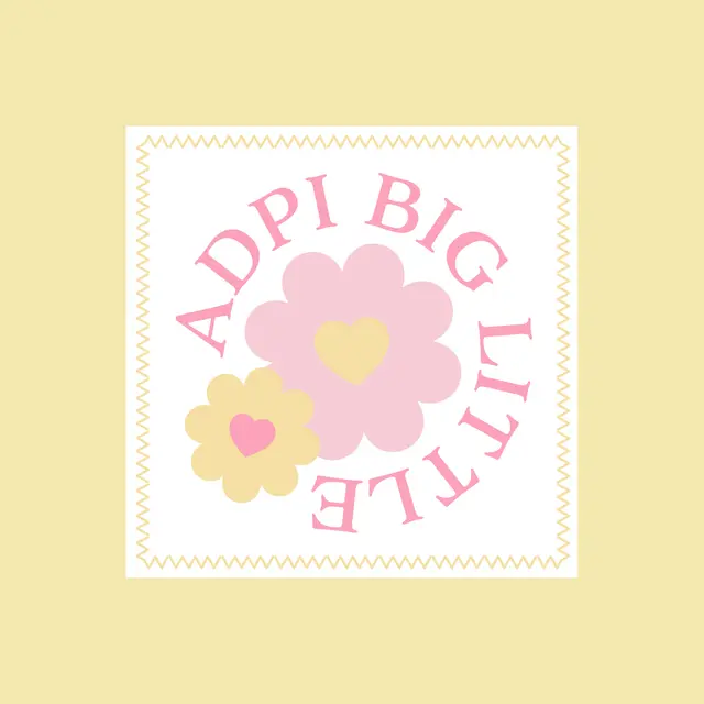 Alpha Delta Pi Cute Flower Design Big Little Reveal Shirt