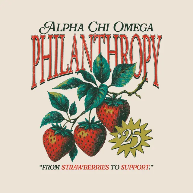 Alpha Chi Omega Strawberry Philanthropy Crewneck