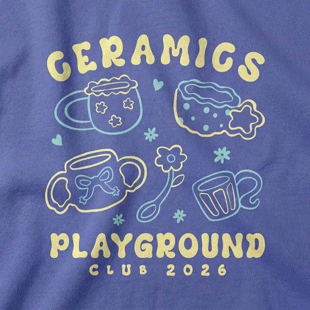 Ceramics Club Playful Mugs Illustration PR Crewneck