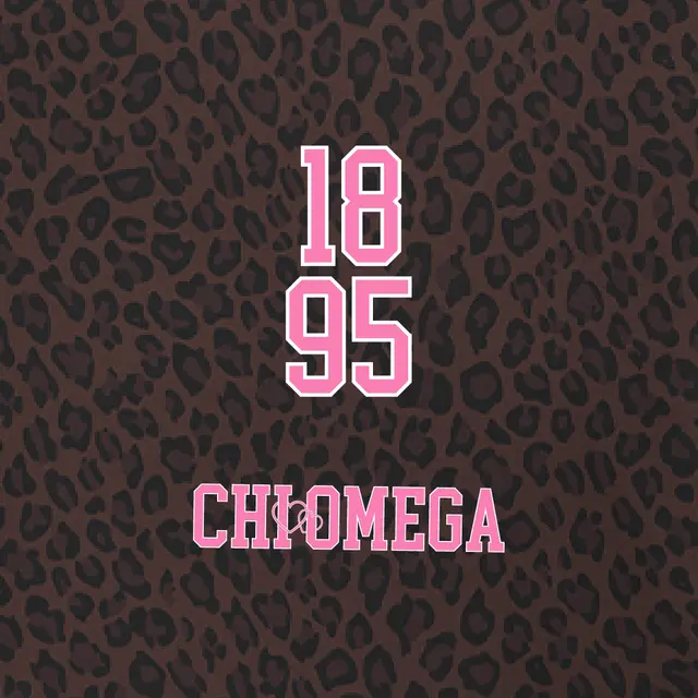 Chi Omega Pink Varsity Year Number Leopard Pattern PR Sweatpants