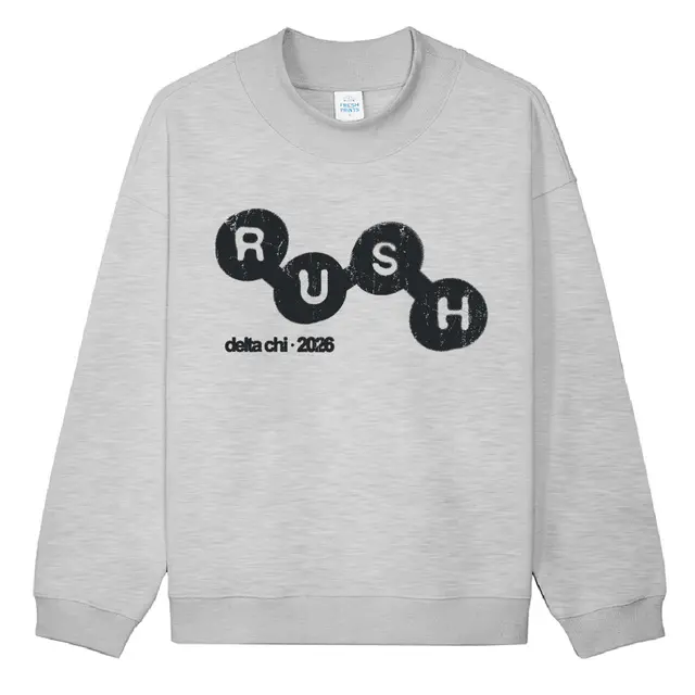 Delta Chi Bold Circle Text Rush Crewneck 2