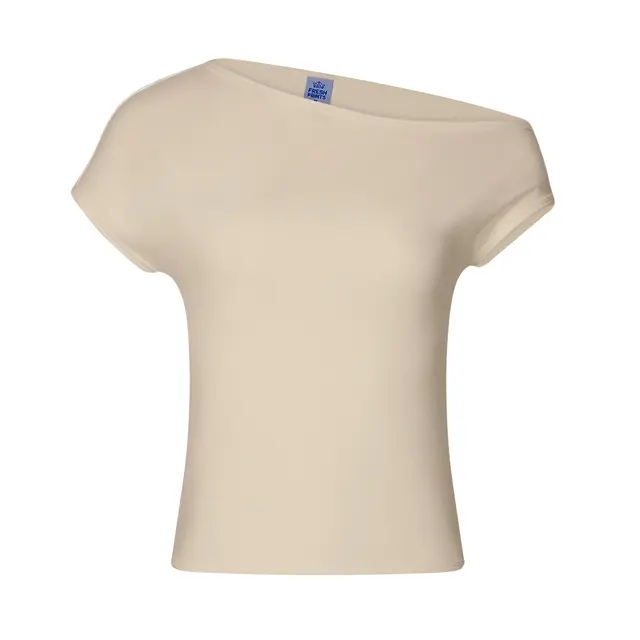 Fresh Prints Chloe Off the Shoulder Top Macadamia mto Front MtoASP2026