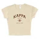 Cheetah Printed Football Graphic Game Day Crop Top Design for Kappa Kappa Gamma