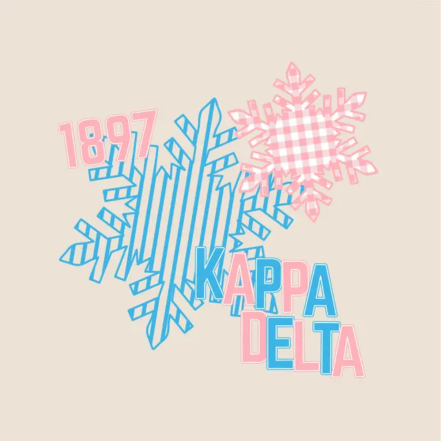 Kappa Delta Snowflake Illustration Winter Sweater