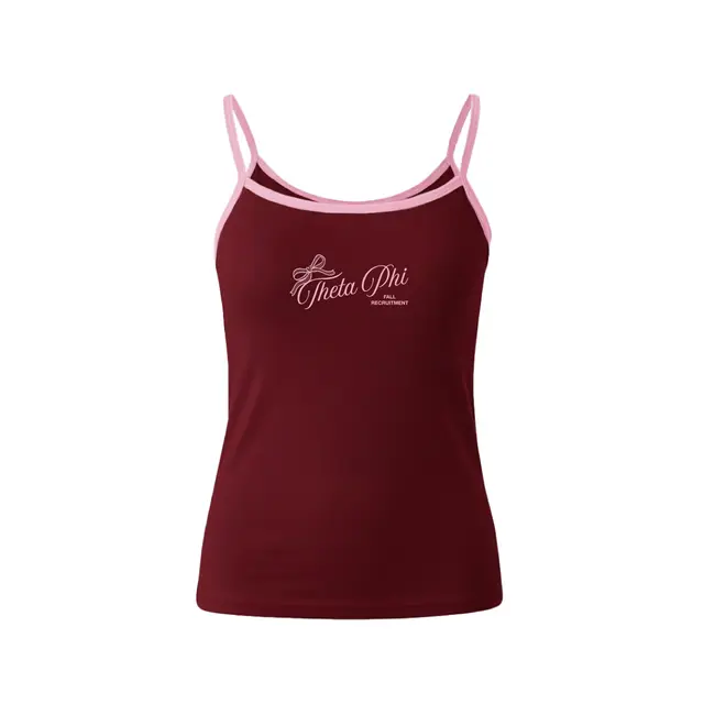 Theta Phi Hand Drawn Bow Fall Recruitment Tank 2