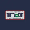 Theta Chi License Plate Holiday Party Crewneck
